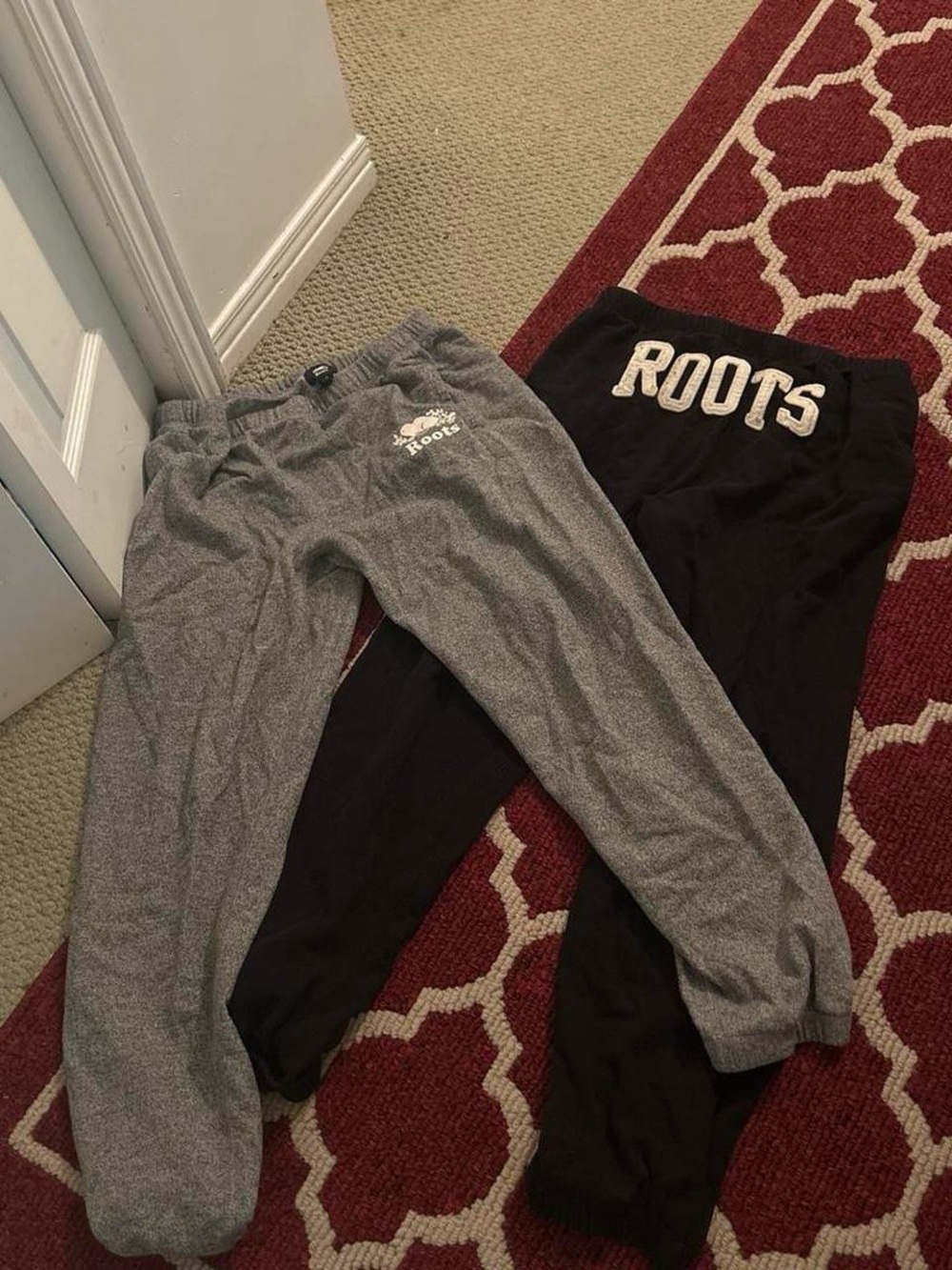 Roots Sweatpants Duo in Gray (L) and Black (M)